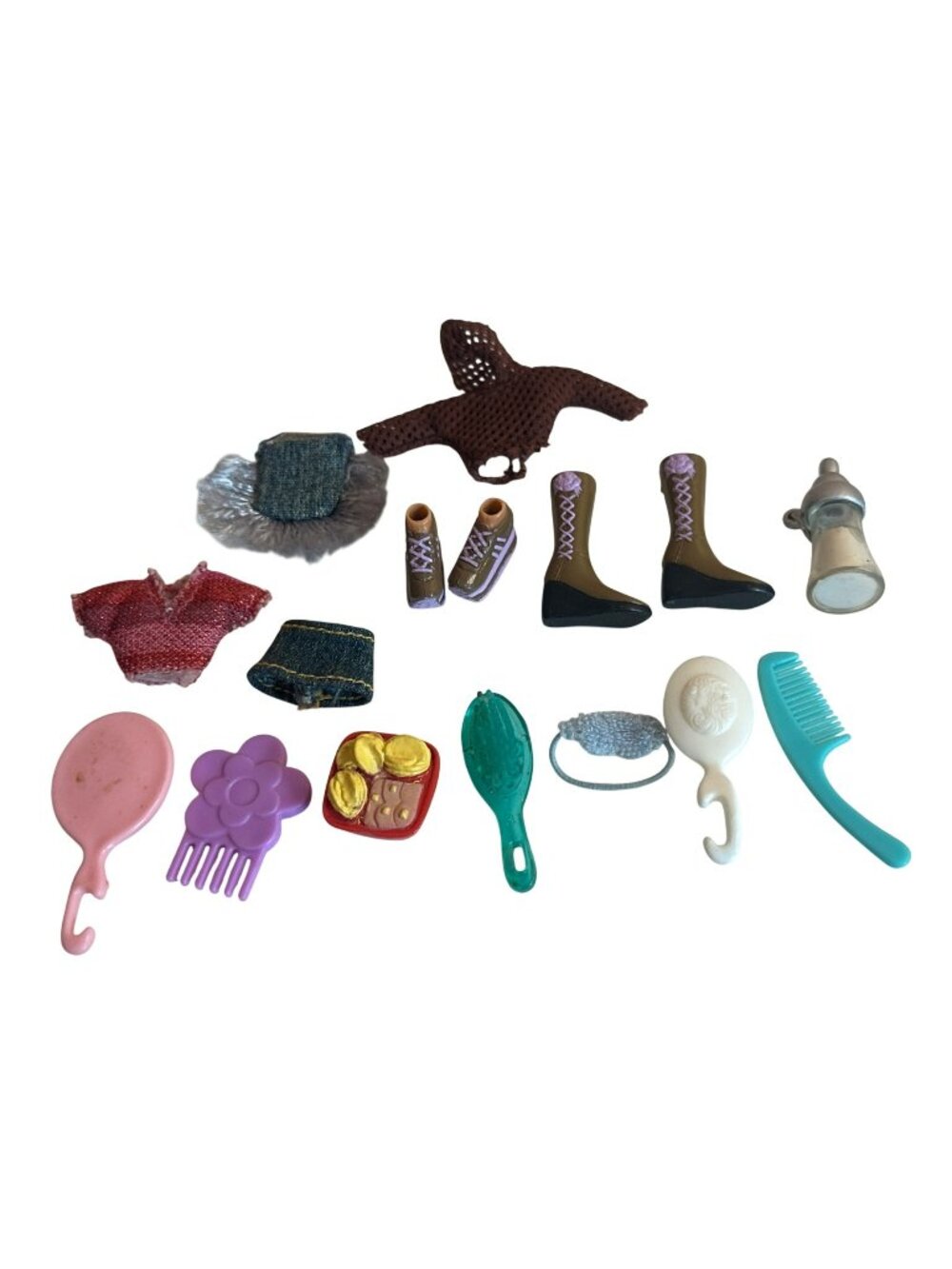 Lil Bratz Mixed Lot of Clothing Matching Shoes Tops Skirt Bottle Etc.